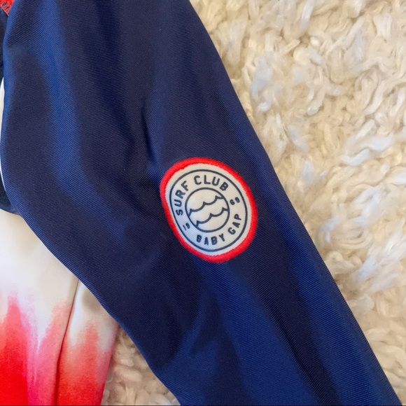 Baby Gap Red, White & Blue Rash Guard One Piece Swimsuit - Picture 5 of 6